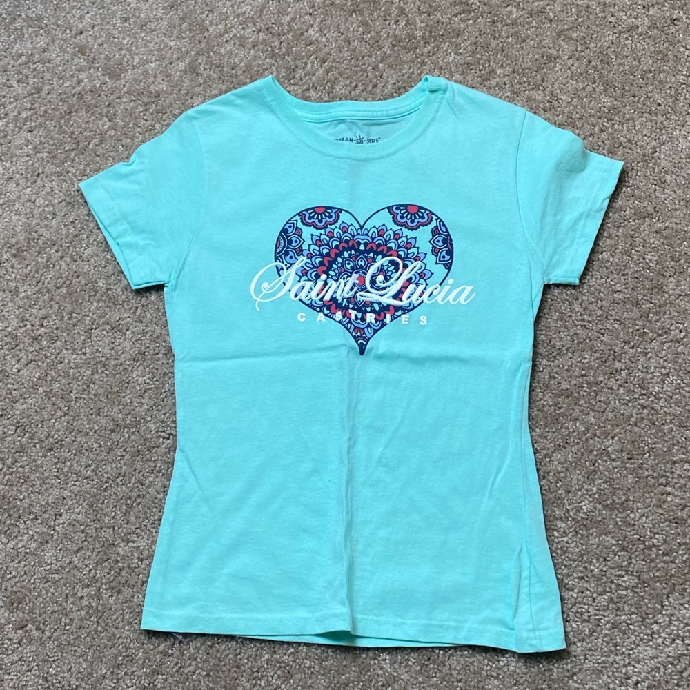 Caribbean Side Women’s Blue Saint Lucia Castries Top Size Medium